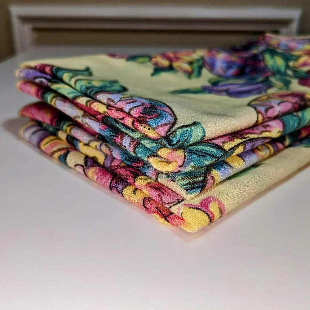 Easter Egg & Tulips Napkins Matching Set (x4)